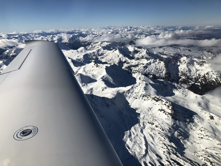 Flight over the Pyrenees